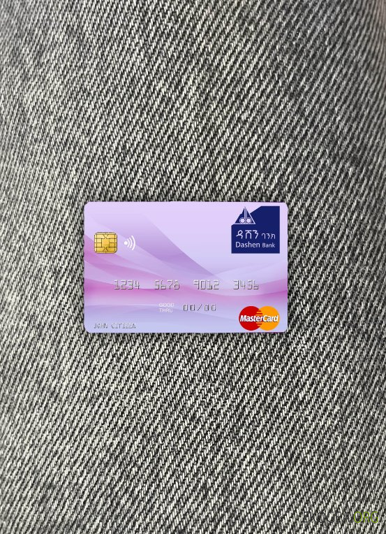 Ethiopie Dashen Bank mastercard photolook recto